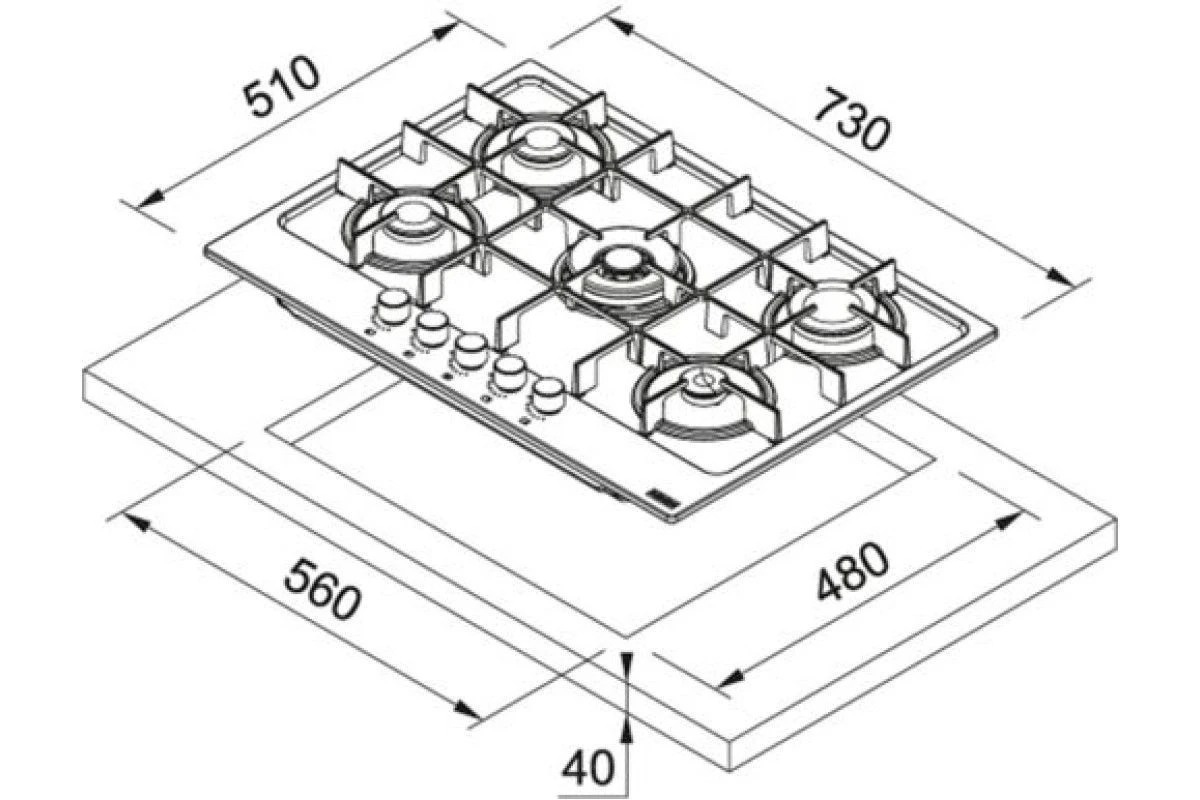 Варочная панель Franke FHMA 755 4G DC OA C