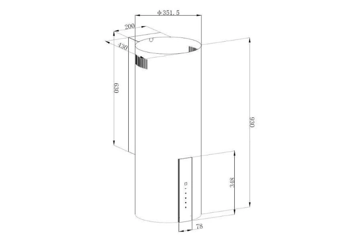 Цилиндрическая вытяжка Korting KHC 35969 DX Cylinder