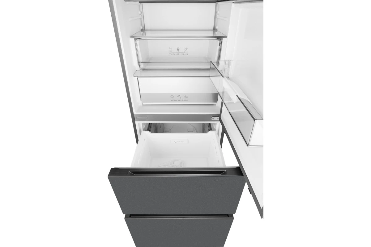 Отдельностоящий холодильник Weissgauff WFD 450 Total NoFrost Inverter Dark Grey Built-in