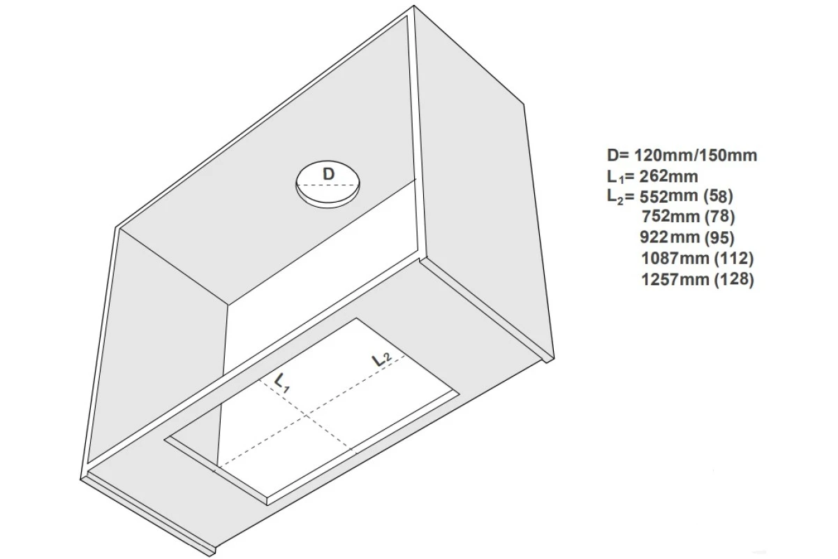 Встраиваемая вытяжка Pando EVO/580.11 INOX V.850 SEC