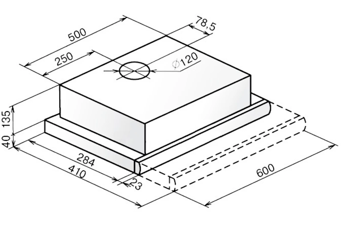Встраиваемая вытяжка Faber FLOX GLASS BK A60 110.0436.364
