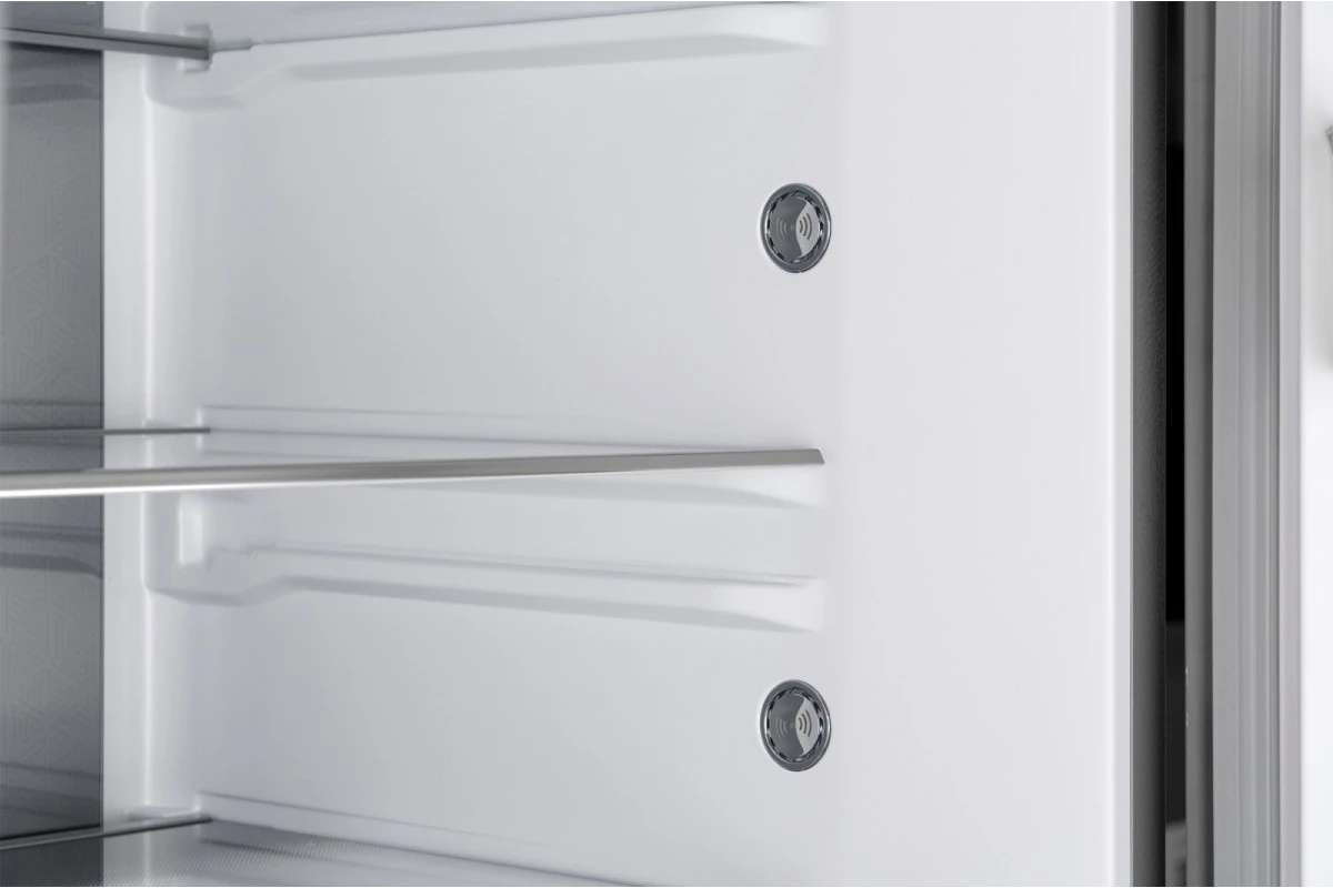 Отдельностоящий холодильник с инвертором Weissgauff WCD 590 NoFrost Inverter Premium EcoFresh Inox Glass