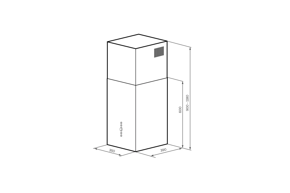 Вытяжка кухонная декоративная LEX MONO 400 INOX