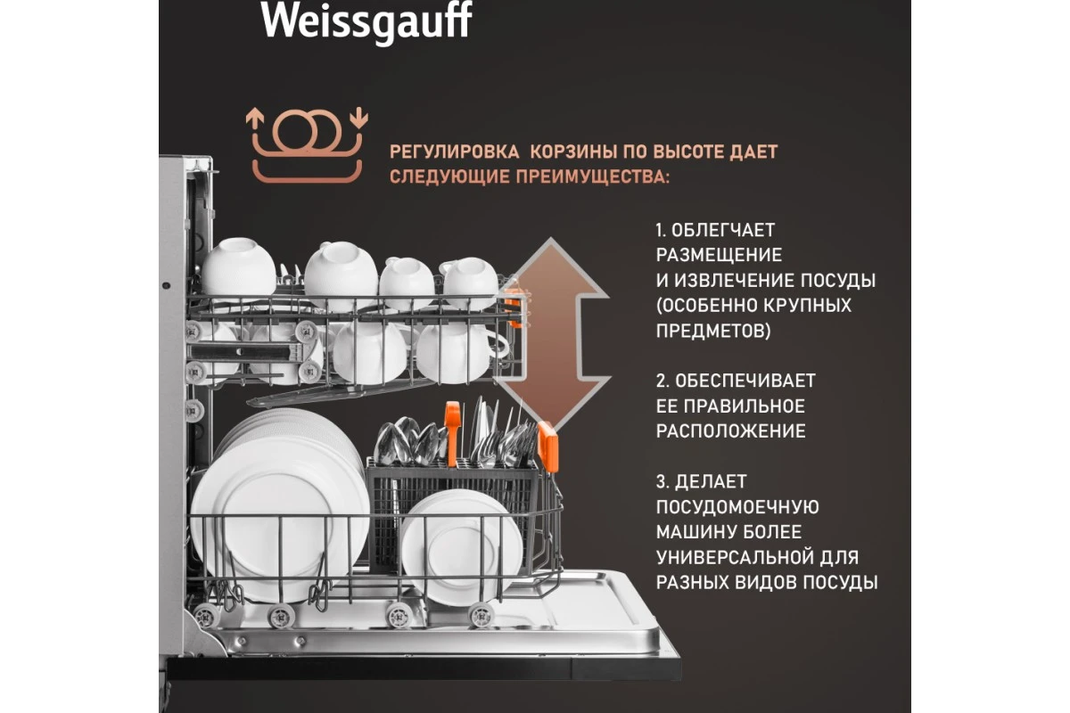 Встраиваемая посудомоечная машина Weissgauff BDW 4525 Infolight