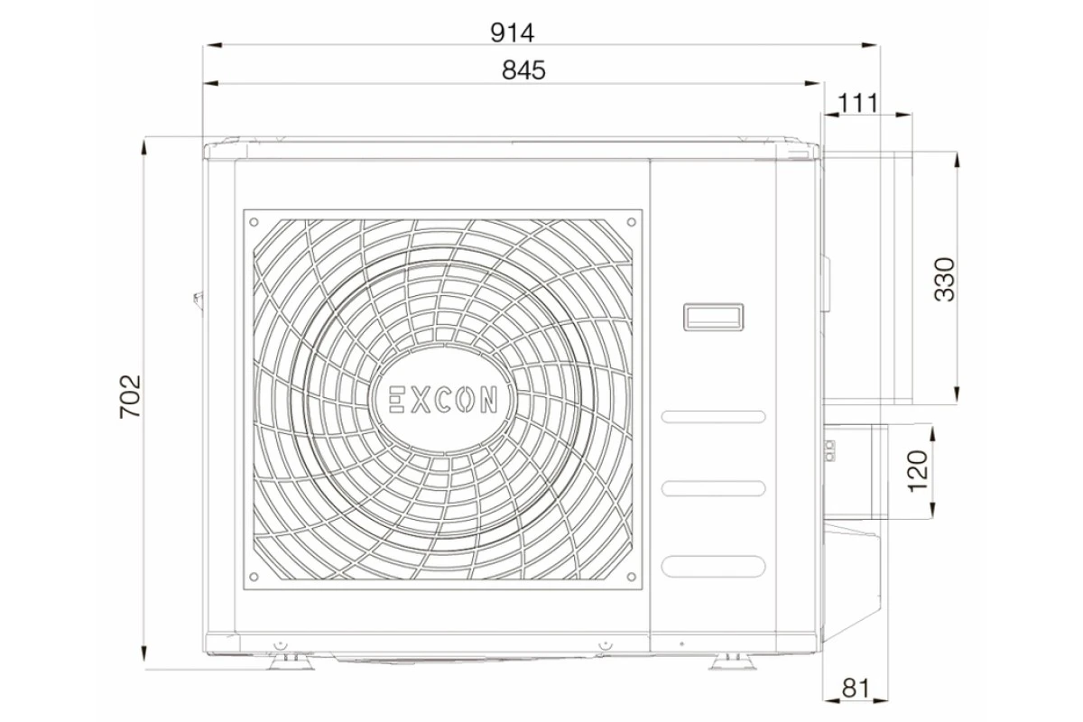 Кассетный кондиционер Excon CR-01-0714