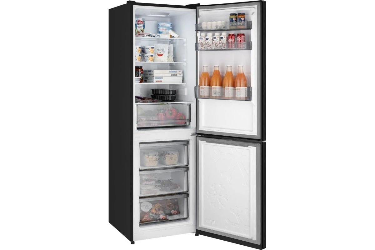 Отдельностоящий холодильник с инвертором Weissgauff WRK 185 Total NoFrost Inverter Black Glass