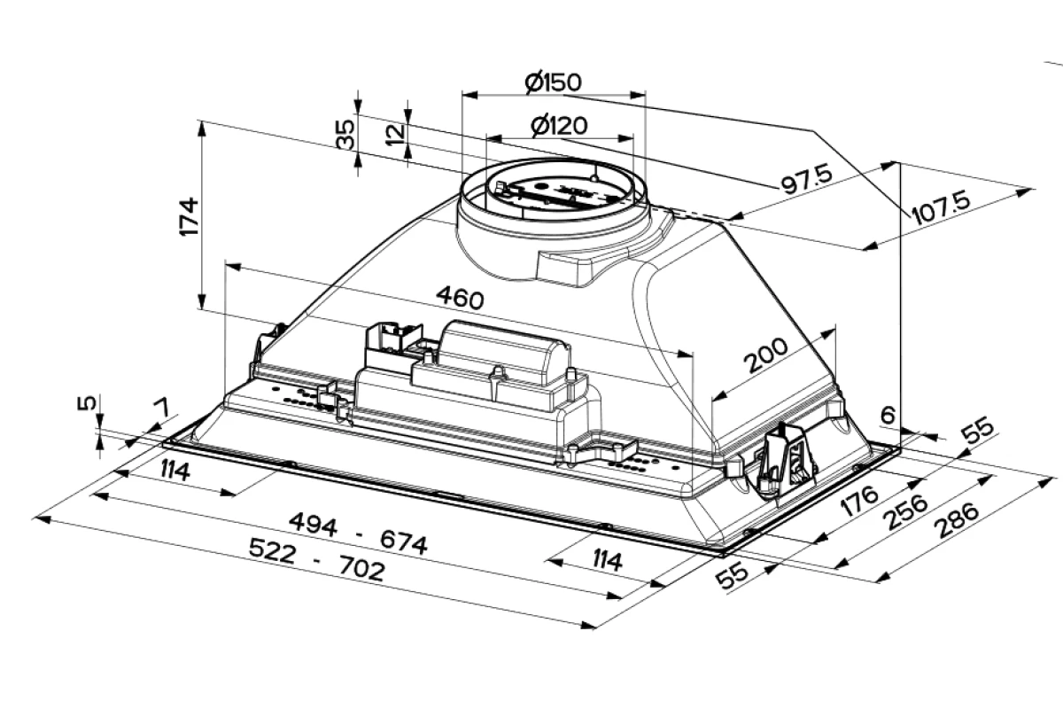 Вытяжка Faber встраиваемая INKA SMART HC X A70