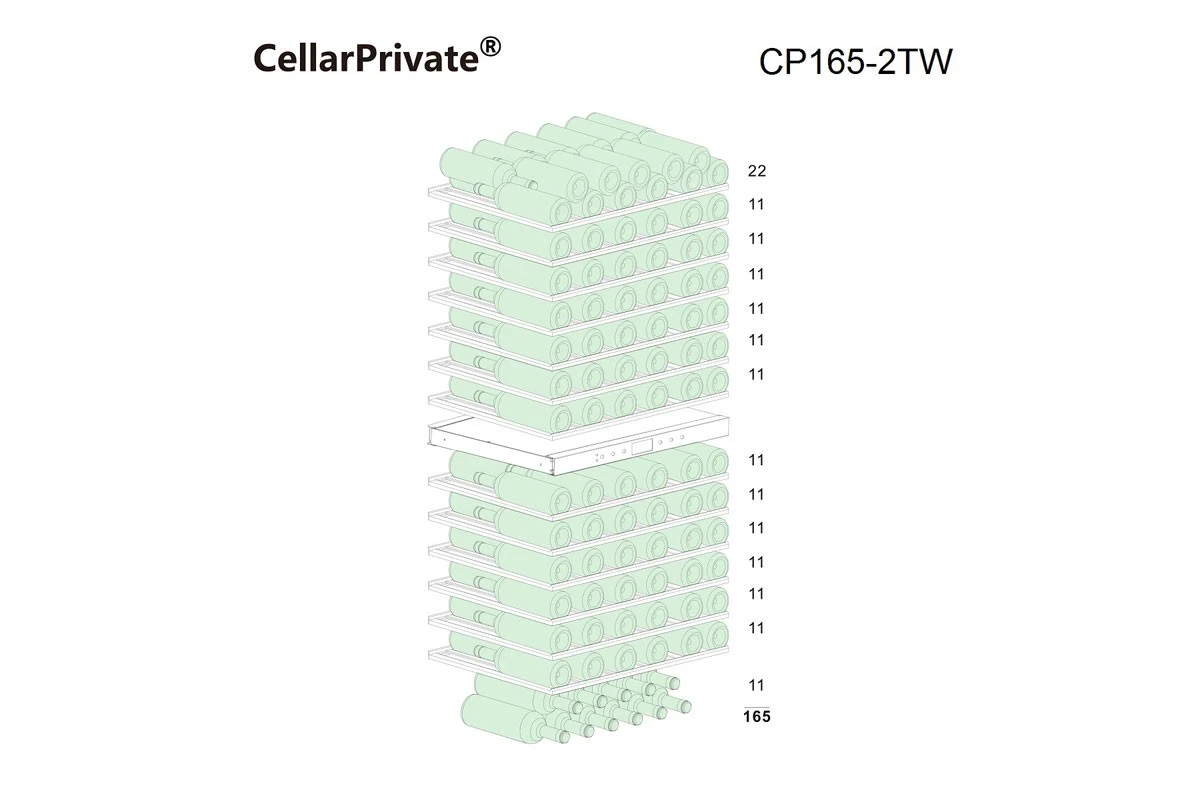 Винный холодильник CellarPrivate CP165-2TW
