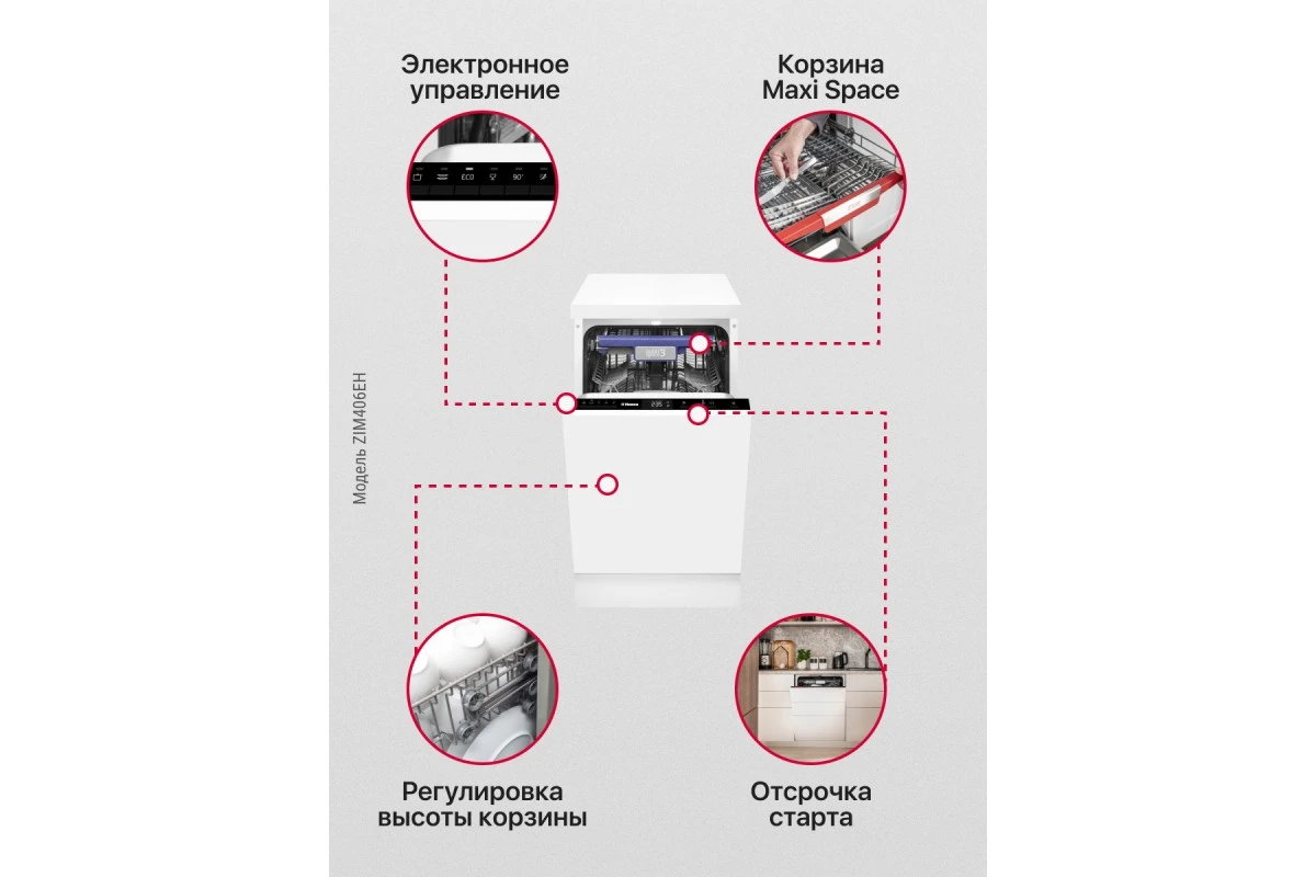 Встраиваемая посудомоечная машина Hansa ZIM406EH