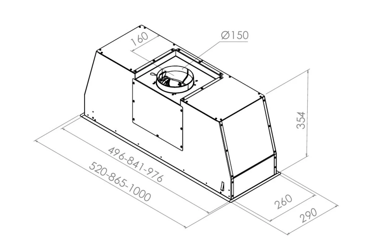 Вытяжка Pando PRO/52 INOX V. 830