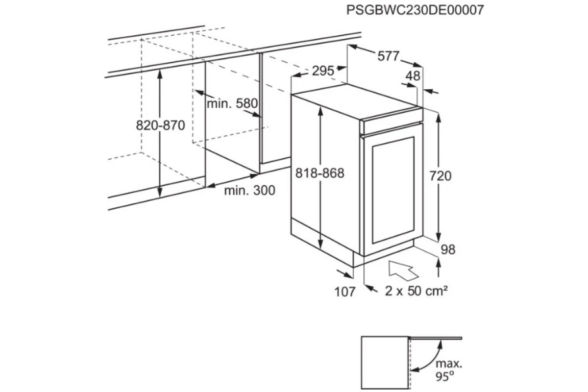 Встраиваемый винный шкаф AEG AWUS018B7B