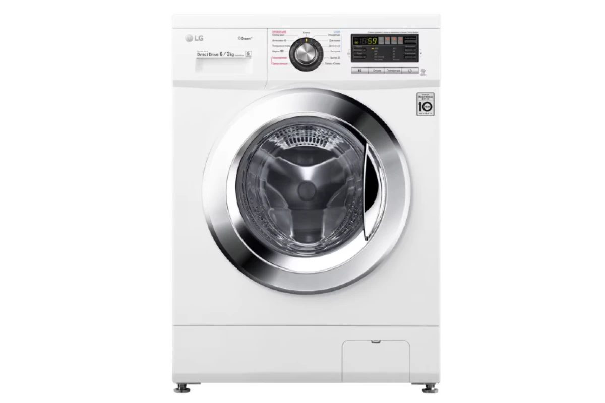 Узкая стиральная машина с сушкой LG F1296CDS3
