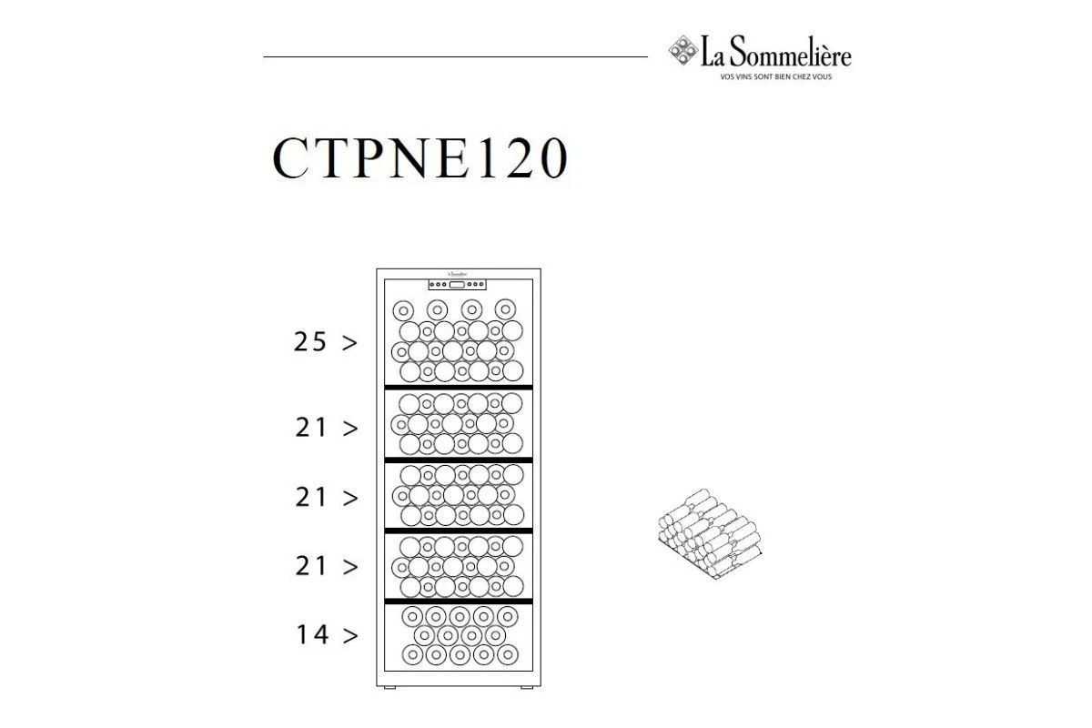 Монотемпературный шкаф La Sommeliere CTPNE120