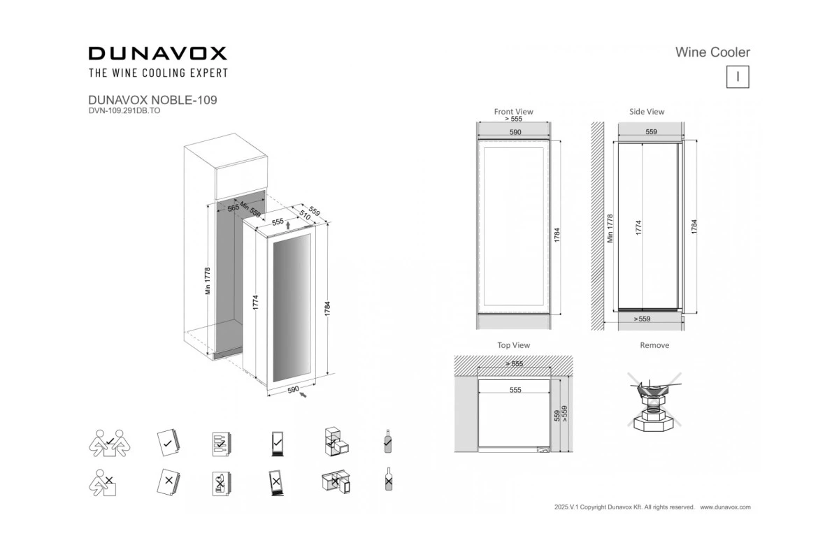 Винный шкаф Dunavox DVN-109.291DB.TO