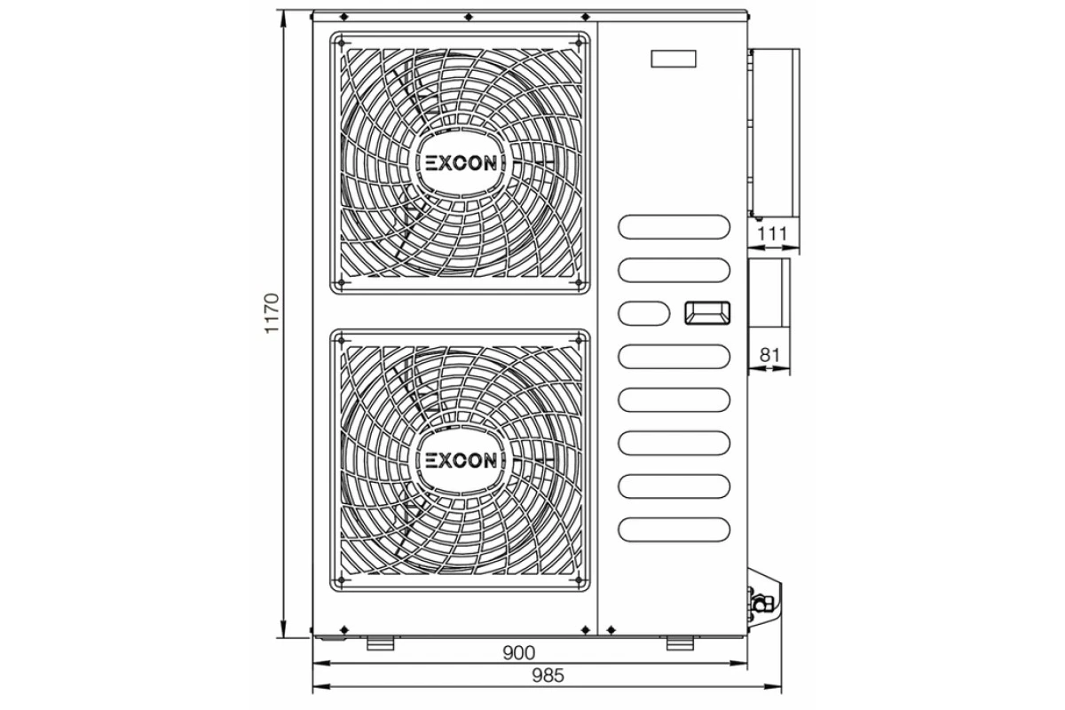 Кассетный кондиционер Excon CR-01-1424