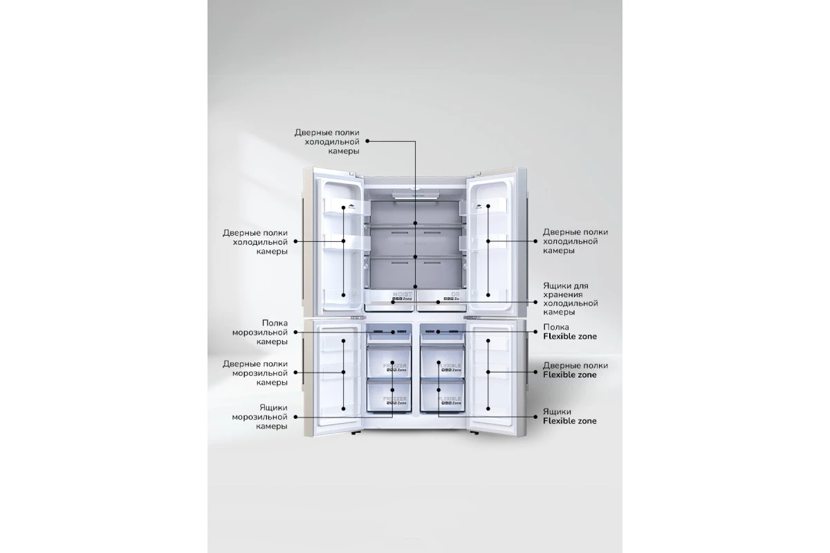 Отдельностоящий холодильник Cross Door Millen MCD 595XID