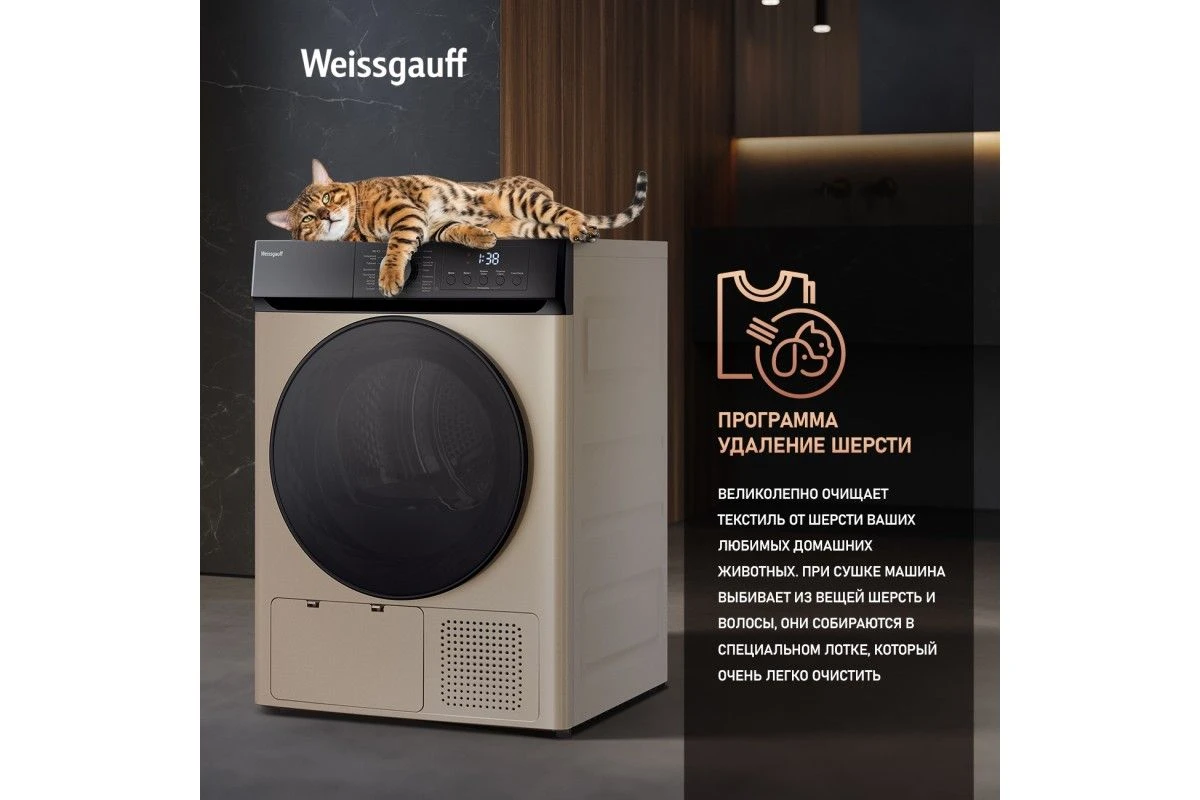 Сушильная машина Weissgauff WD 6010 Heat Pump Champagne