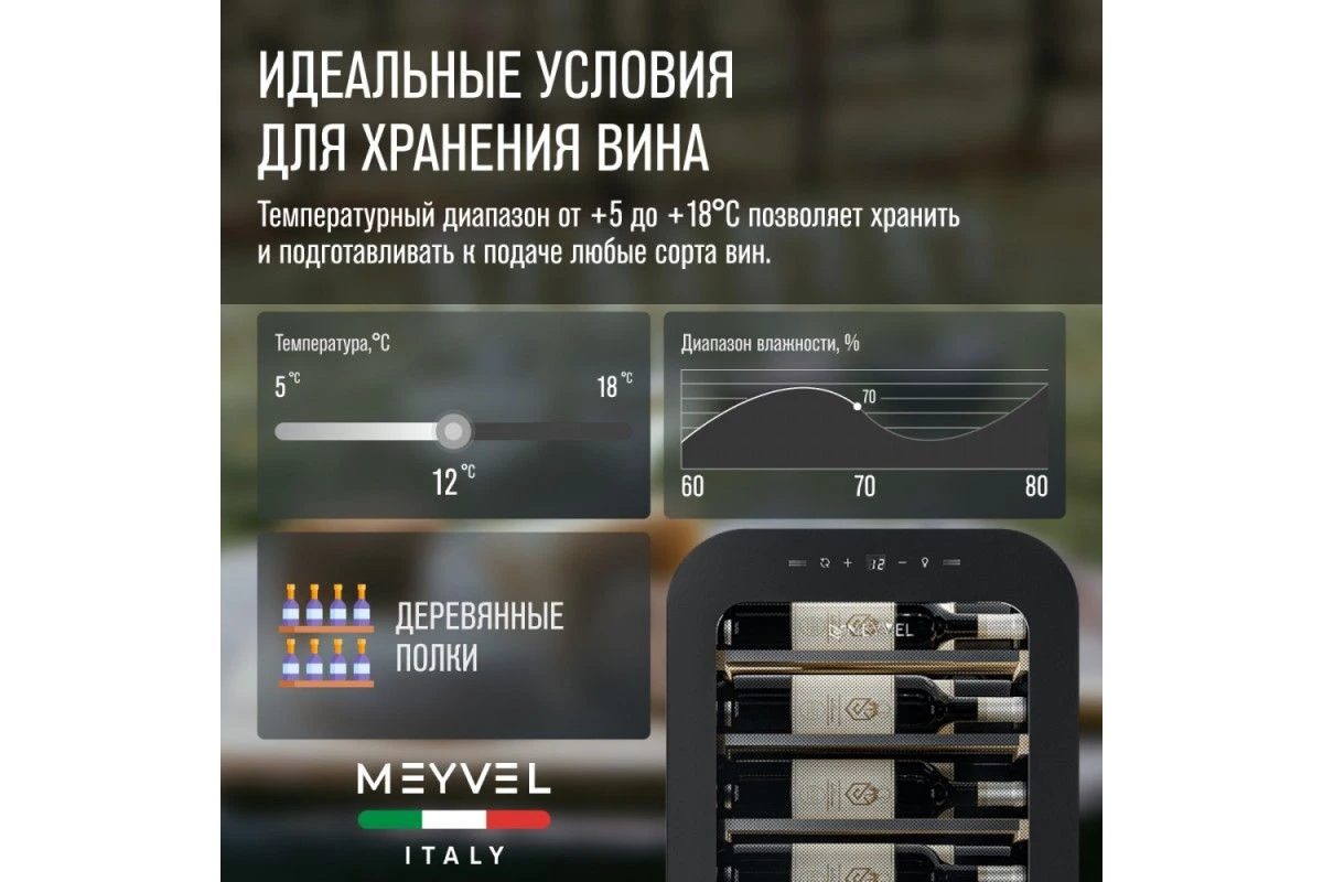 Винный шкаф Meyvel MV22-KBF1