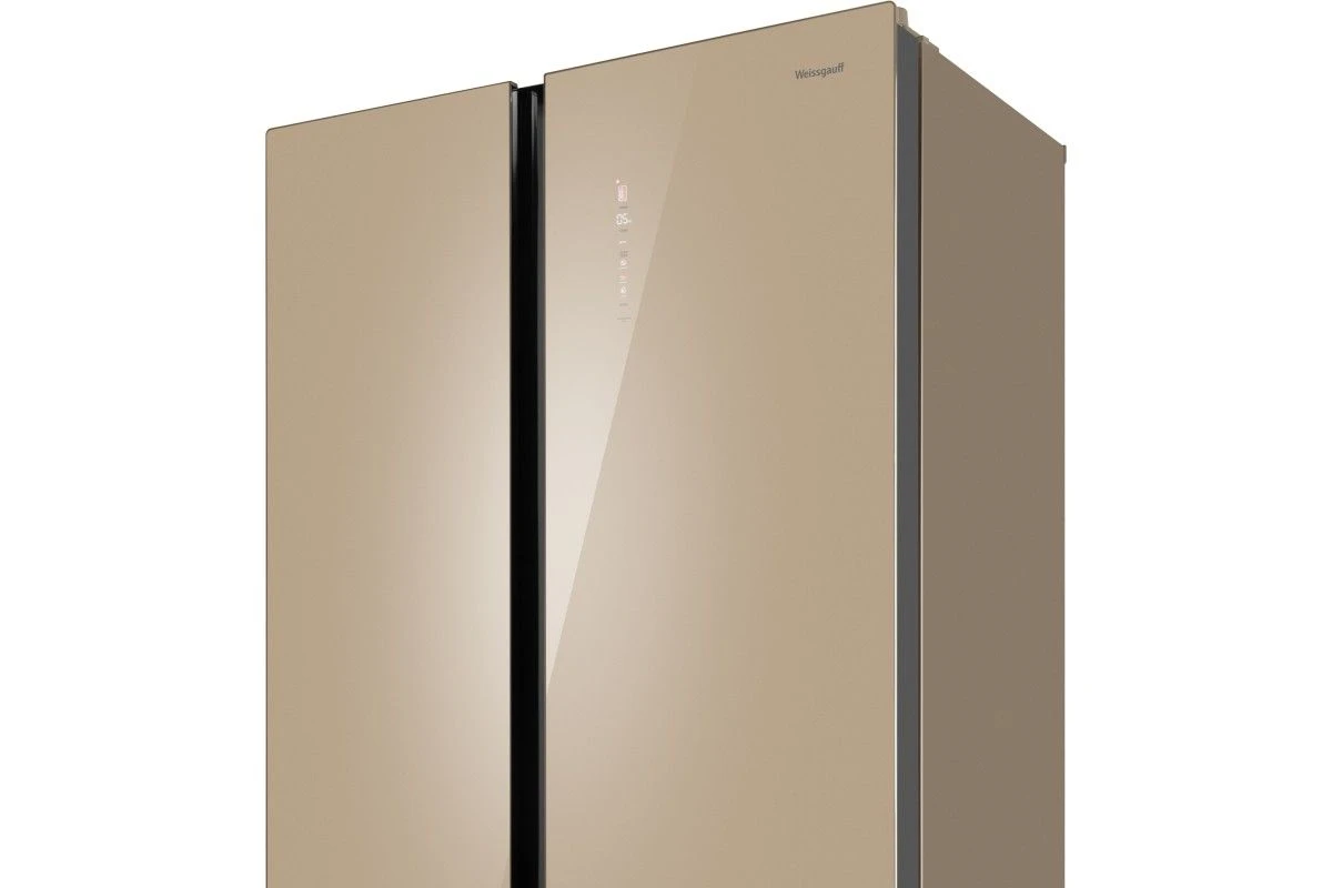 Отдельностоящий холодильник с инвертором Weissgauff WSBS 1036 Inverter NoFrost Premium Сhampagne Glass