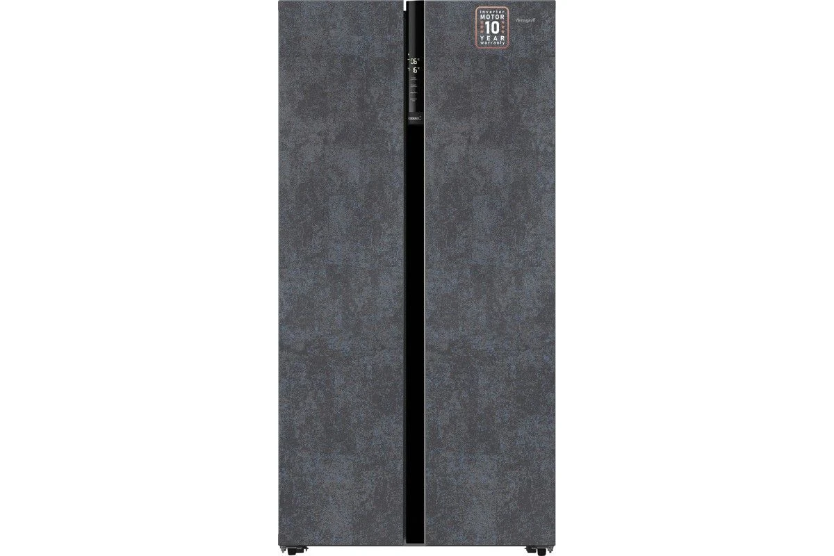 Отдельностоящий холодильник с инвертором Weissgauff WSBS 600 NoFrost Inverter Rock Glass