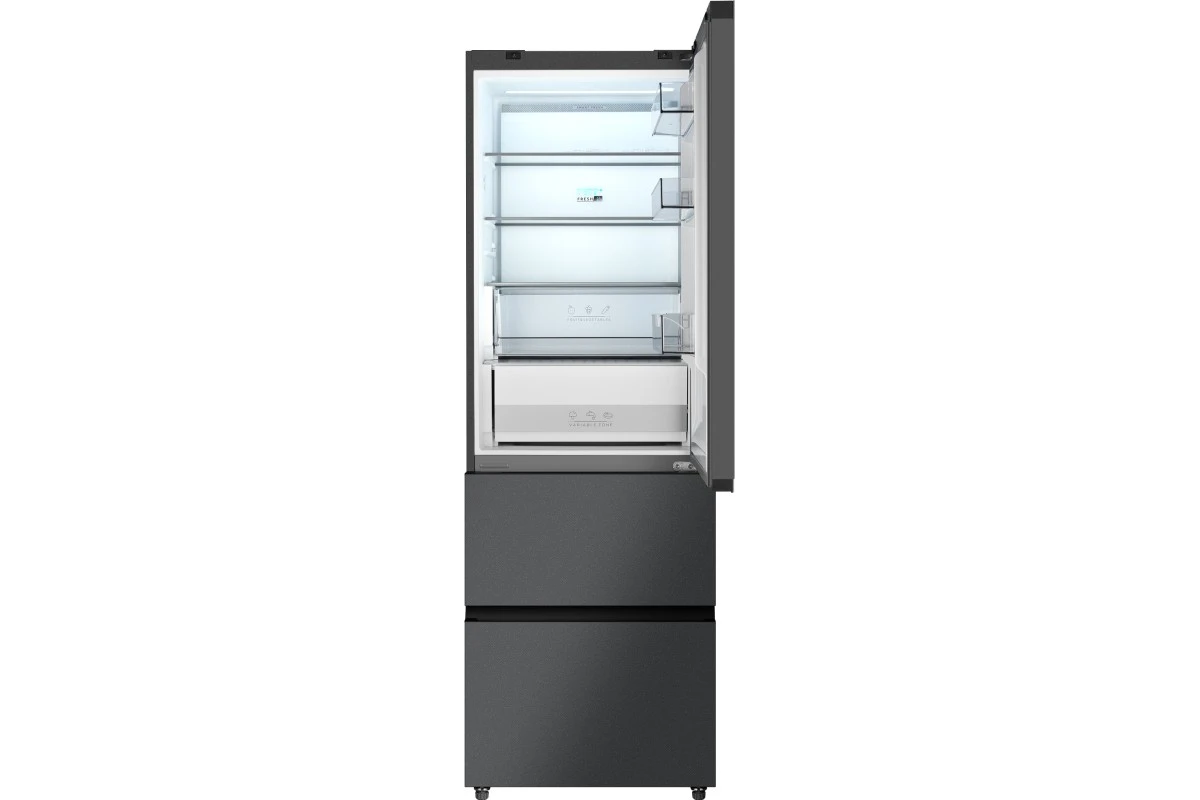 Отдельностоящий холодильник Weissgauff WFD 450 Total NoFrost Inverter Dark Grey Built-in