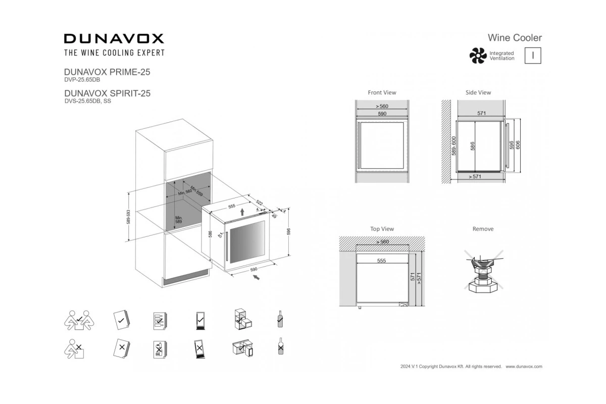 Винный шкаф Dunavox DVS-25.65DB