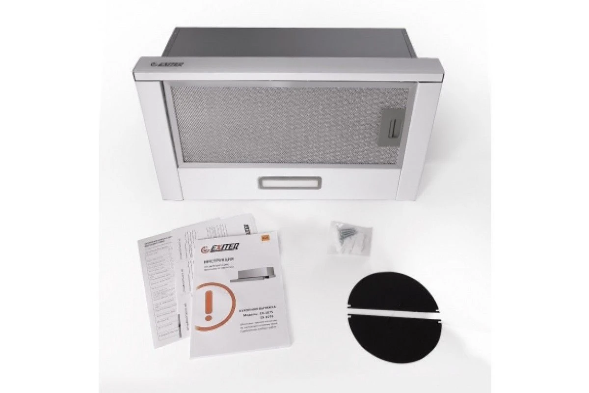 Встраиваемая вытяжка EX-1075 white glass