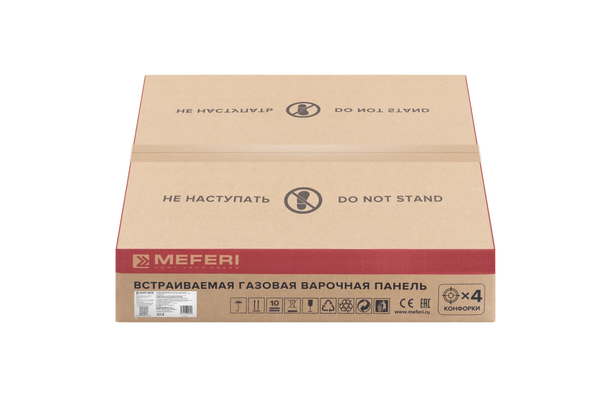 Газовая варочная панель Meferi MGH604BK GLASS POWER