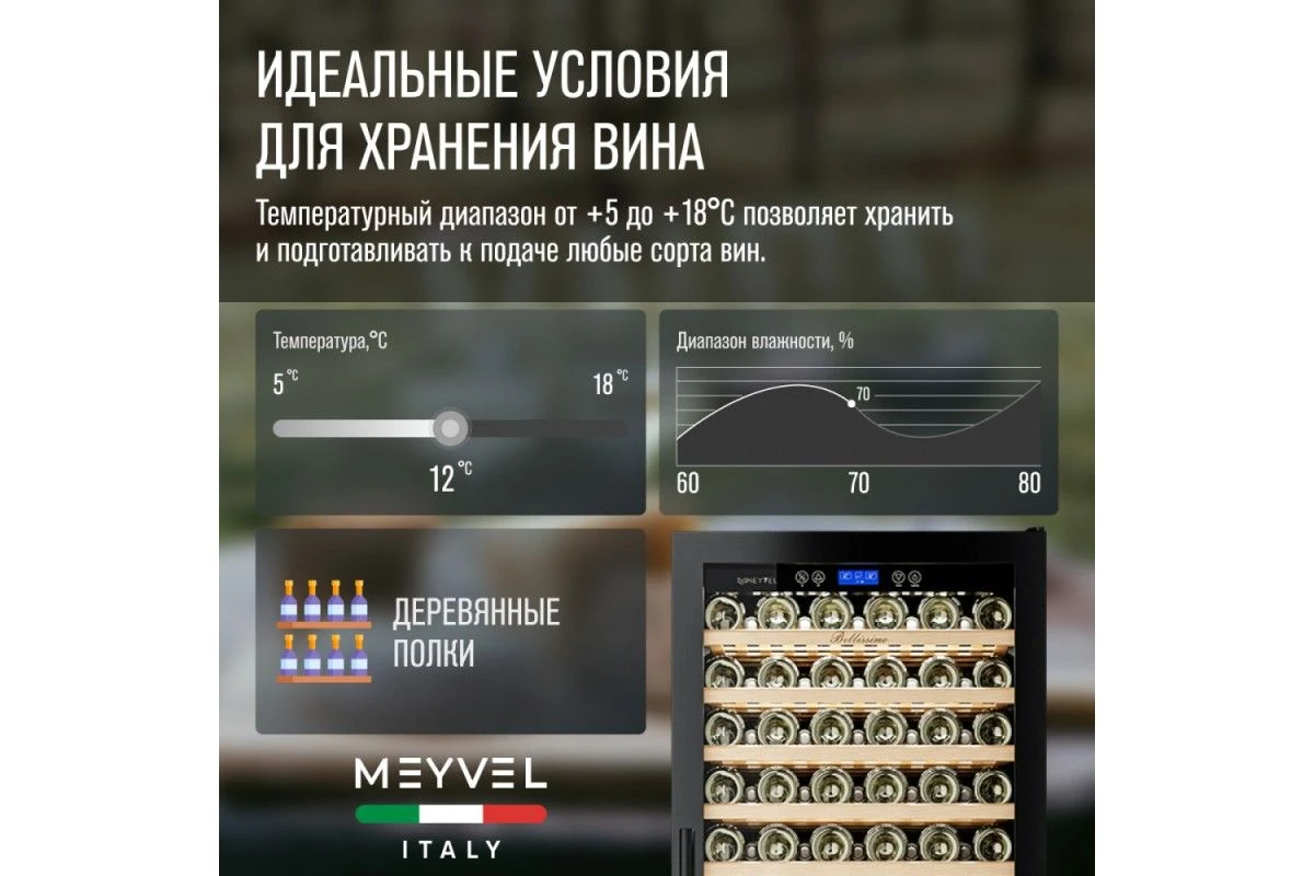 Винный шкаф Meyvel MV171-KBT1