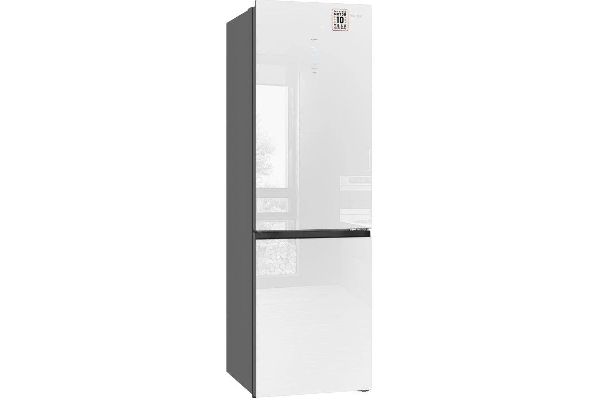 Отдельностоящий холодильник с инвертором Weissgauff WRK 2000 Total NoFrost Inverter White Glass