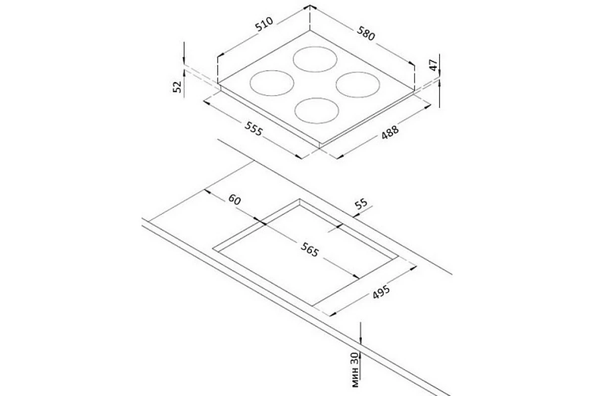 Варочная панель Korting HK 62031 B
