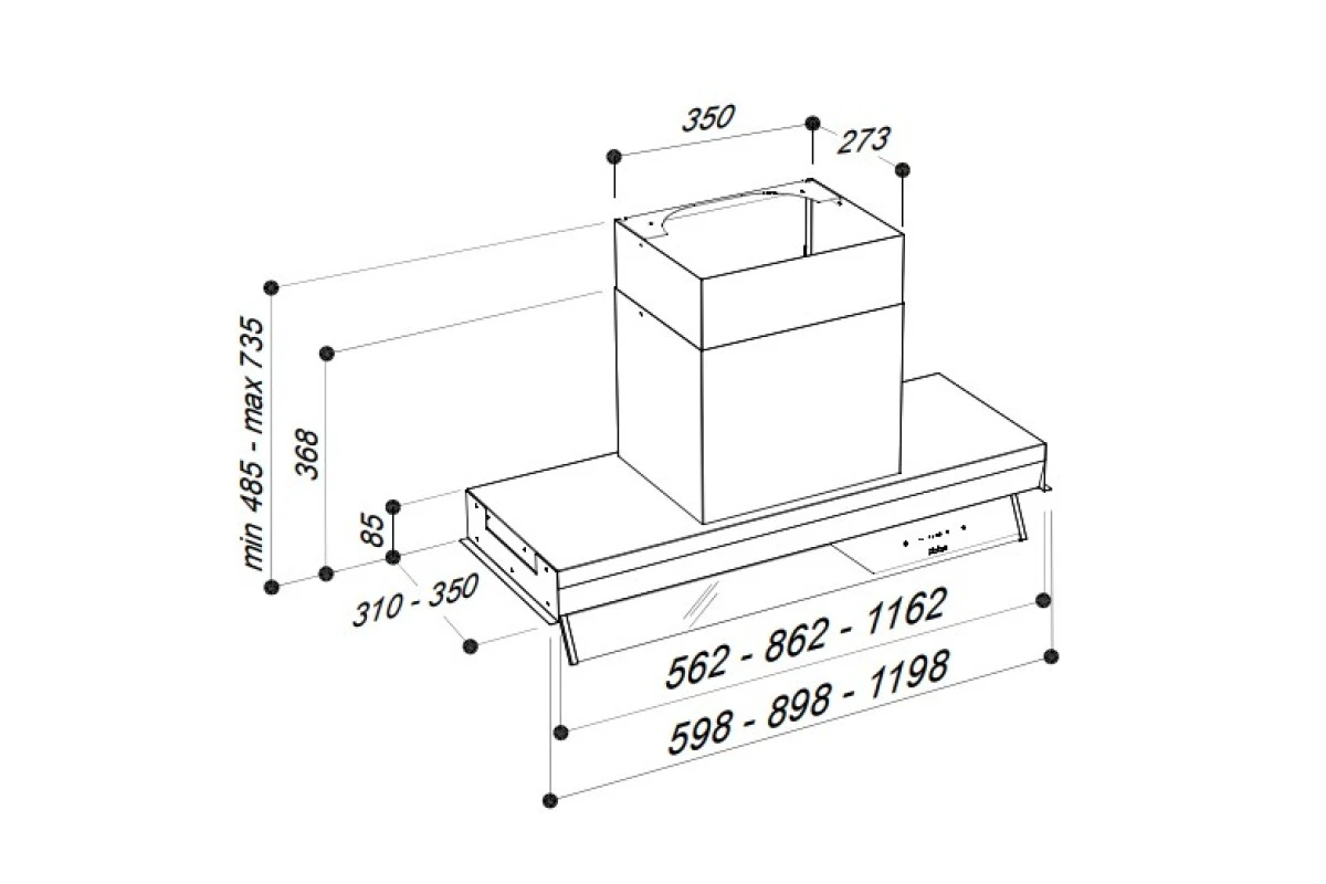 Встраиваемая вытяжка Sirius SLTC 928 IX 120