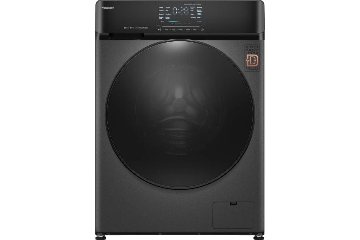 Стиральная машина с прямым приводом и инвертором Weissgauff WM 4927 Direct Drive Inverter Premium Deep Grey