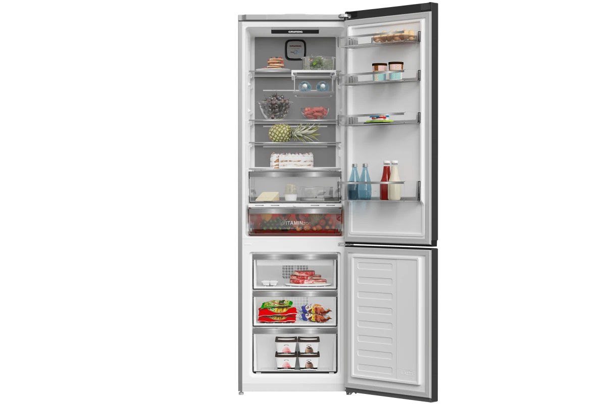 Холодильник с нижней морозильной камерой Grundig GKPN66930LBW