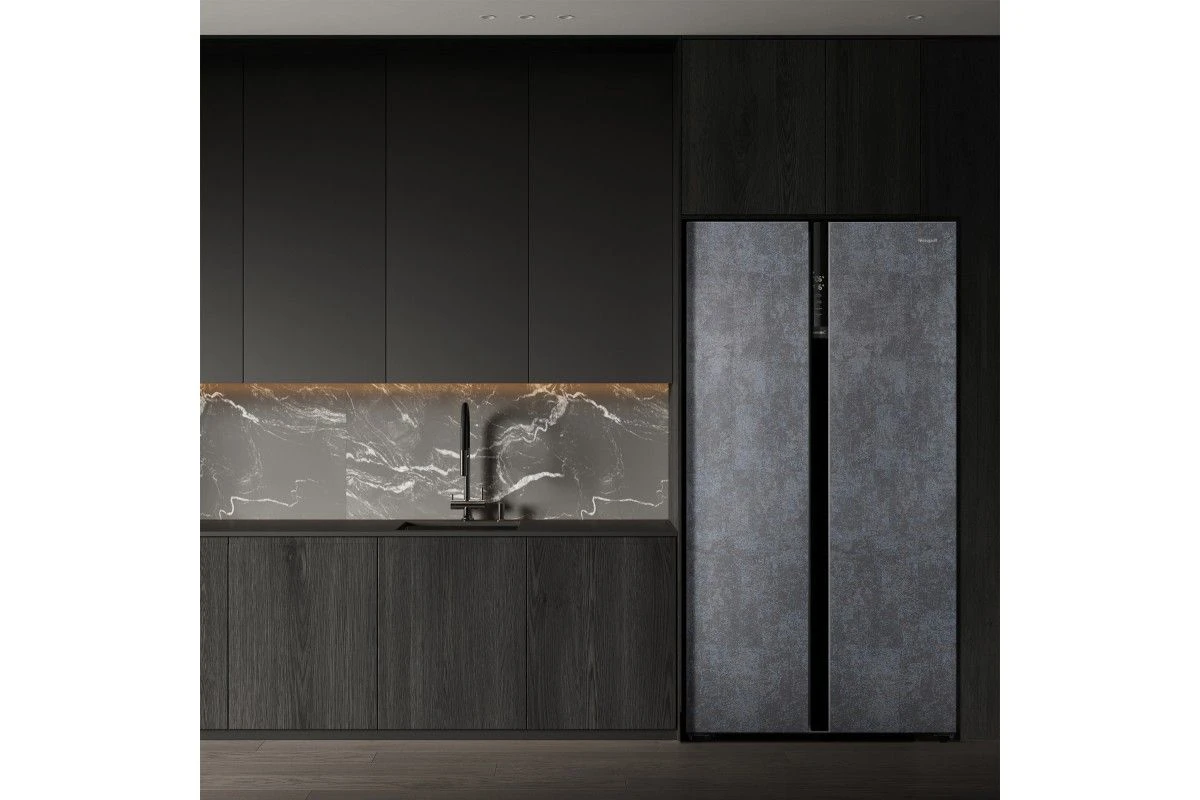 Отдельностоящий холодильник с инвертором Weissgauff WSBS 600 NoFrost Inverter Rock Glass