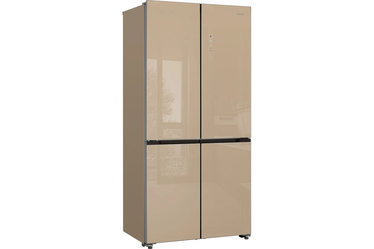 Отдельностоящий холодильник с инвертором Weissgauff WCD 510 Built-in Inverter NoFrost Сhampagne Glass