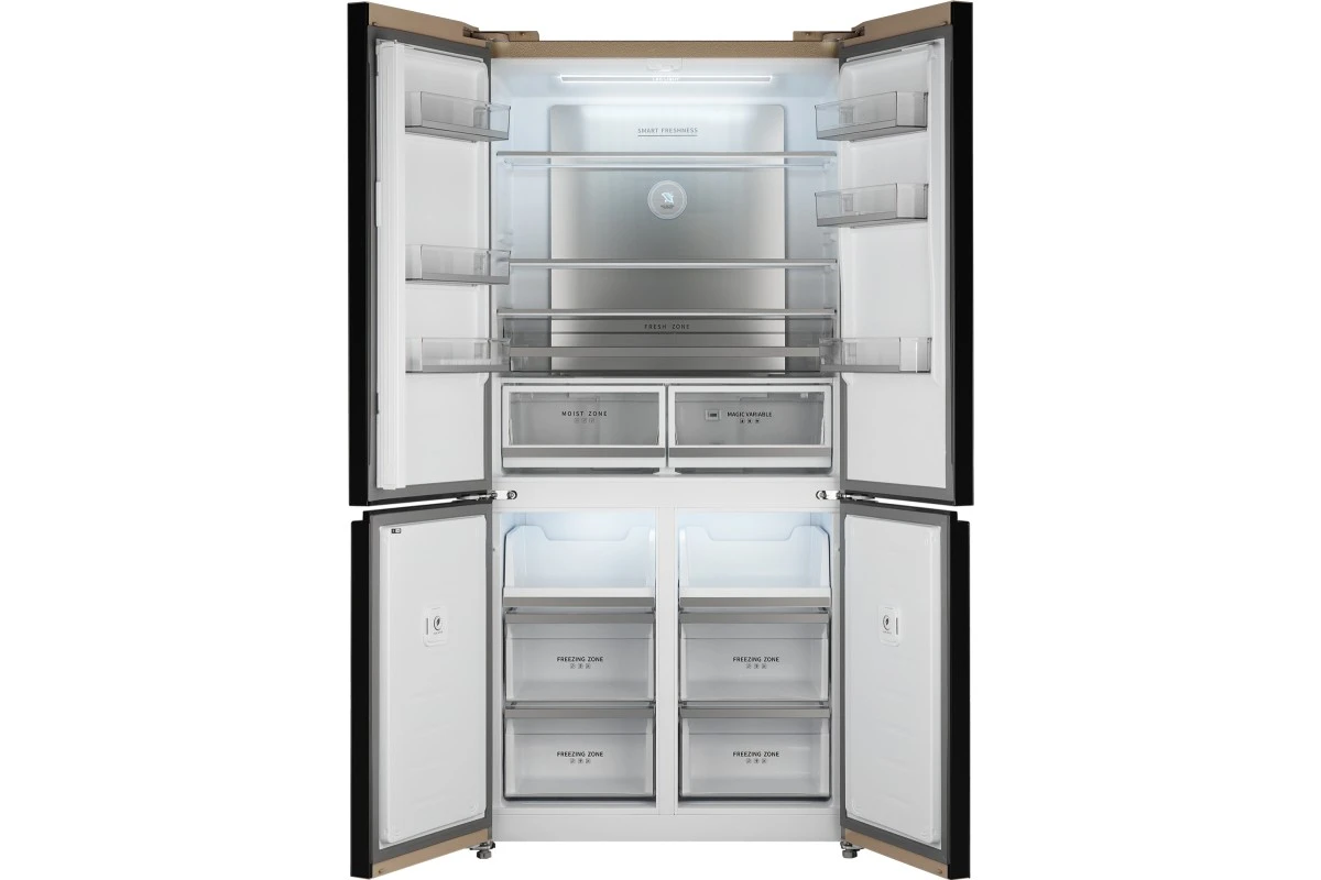 Отдельностоящий холодильник с инвертором Weissgauff WCD 510 Built-in Inverter NoFrost Сhampagne Glass