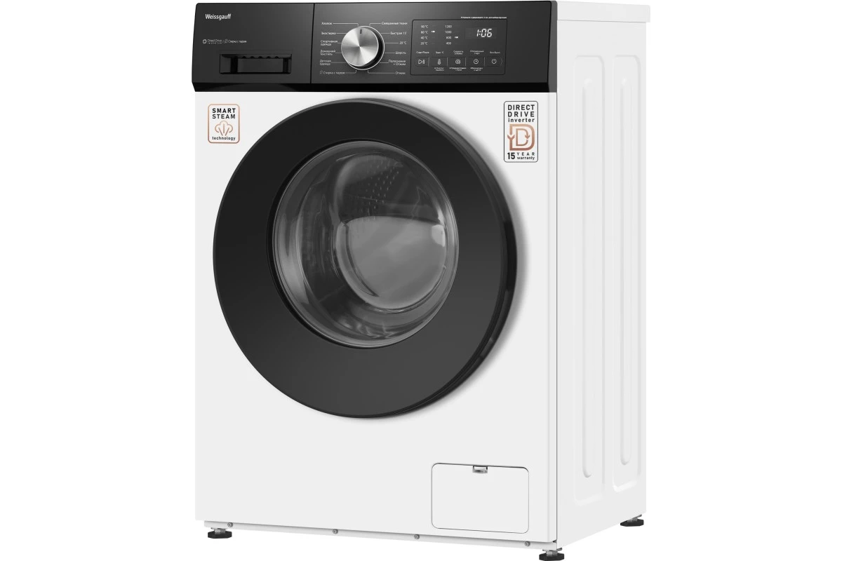 Стиральная машина с прямым приводом Weissgauff WM 45127 Direct Drive Inverter Steam