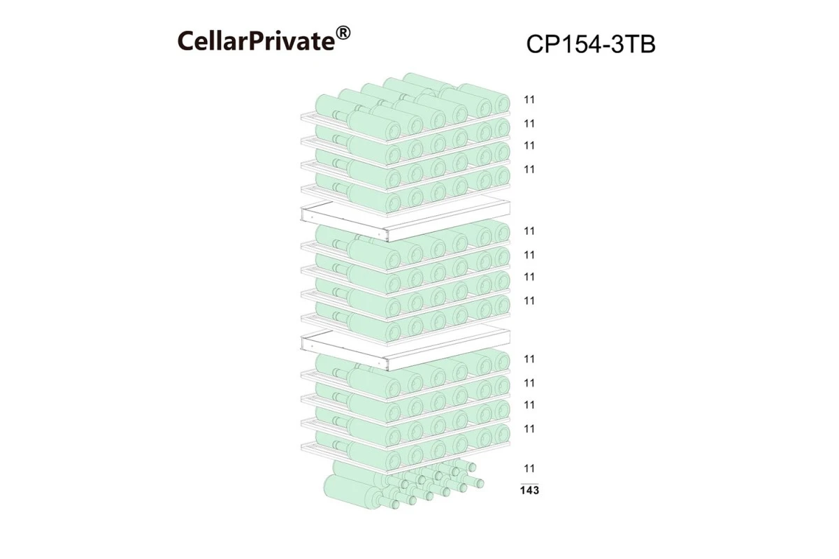 Винный шкаф Cellar Private CP154-3TB