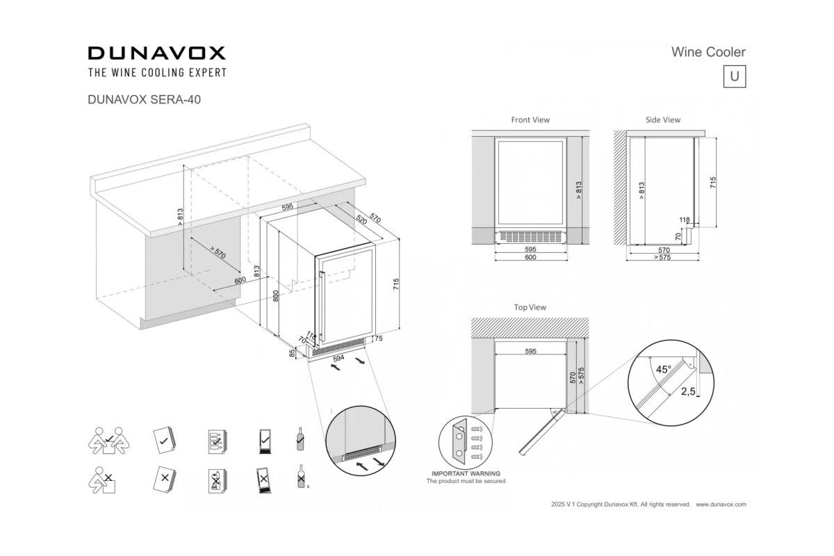 Винный шкаф Dunavox DAUF-40.138SS