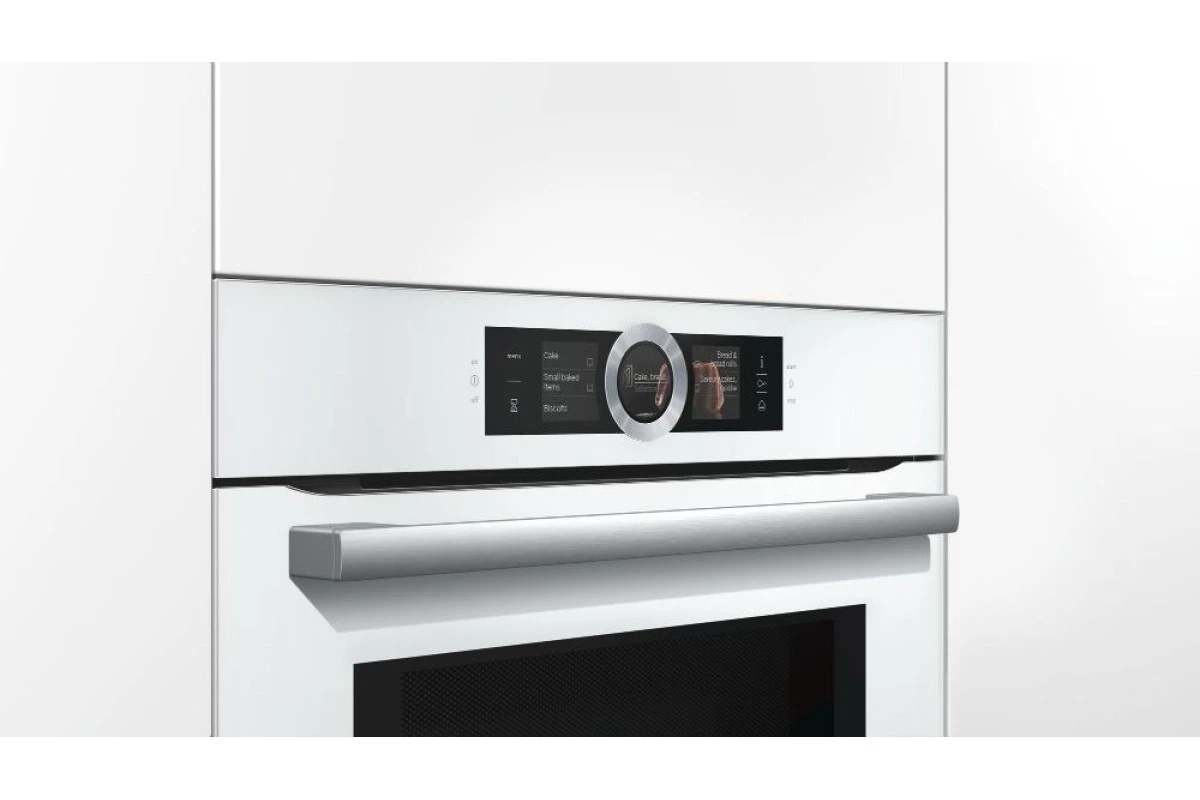 Духовой шкаф с микроволнами и паром Bosch HNG6764W6