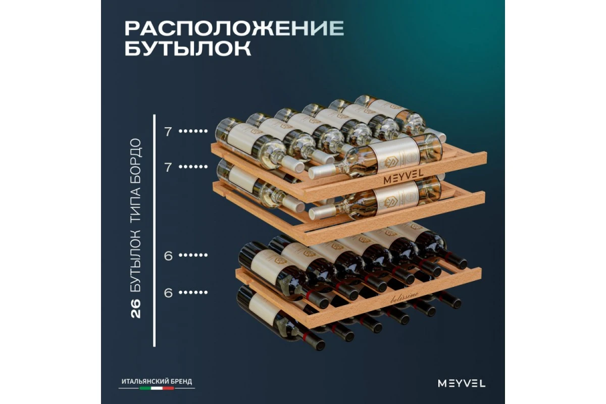 Винный шкаф Meyvel MV26PRO-KBB2