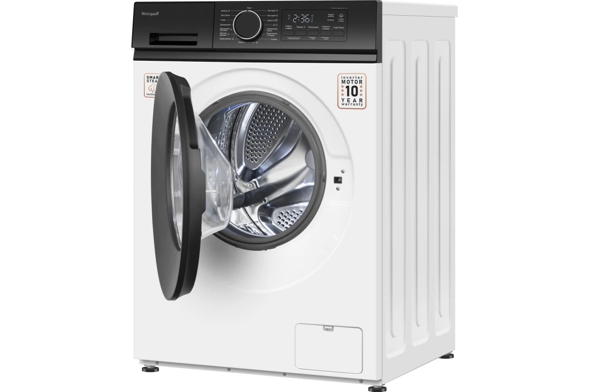 Стиральная машина с инвертором и паром Weissgauff WM 601411 Inverter Steam