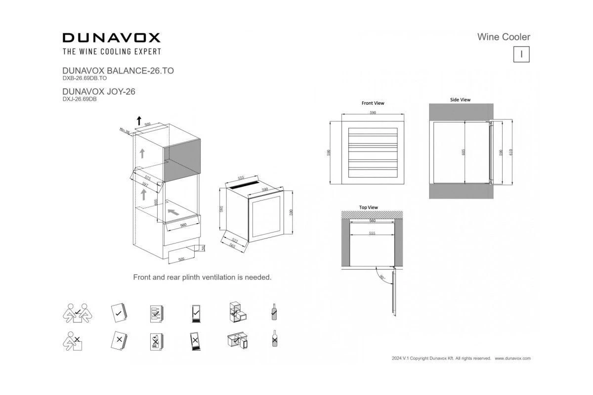Винный шкаф Dunavox DXB-26.69DB.TO