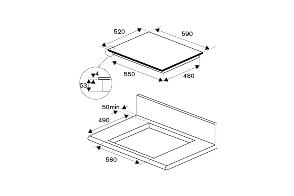 Индукционная варочная панель Bertazzoni Modern P603IC1B2NEE черная