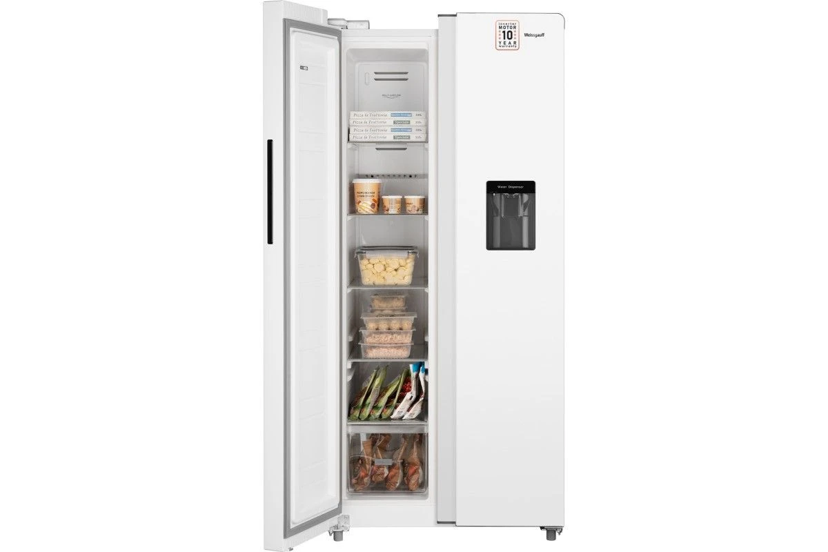 Отдельностоящий холодильник с инвертором и подачей воды Weissgauff WSBS 600 W NoFrost Inverter Water Dispenser