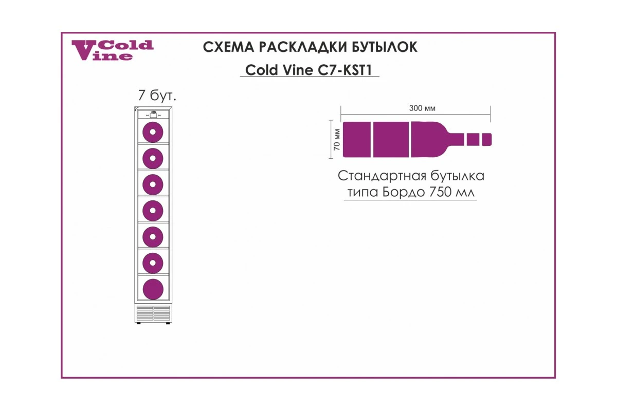 Винный шкаф Cold Vine C7-KST1