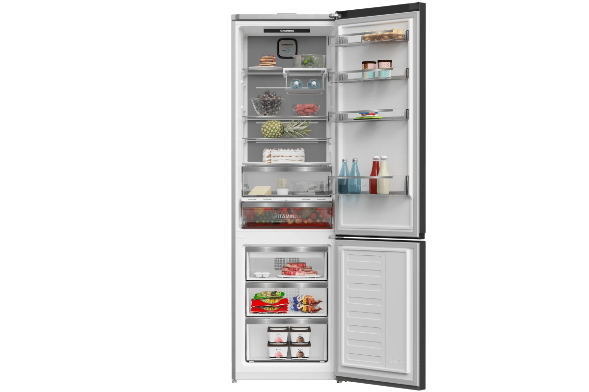 Холодильник с нижней морозильной камерой Grundig GKPN66930LXDW