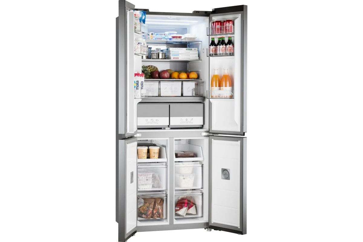 Отдельностоящий холодильник с инвертором Weissgauff WCD 480 Total NoFrost Inverter Silk Inox Built-in