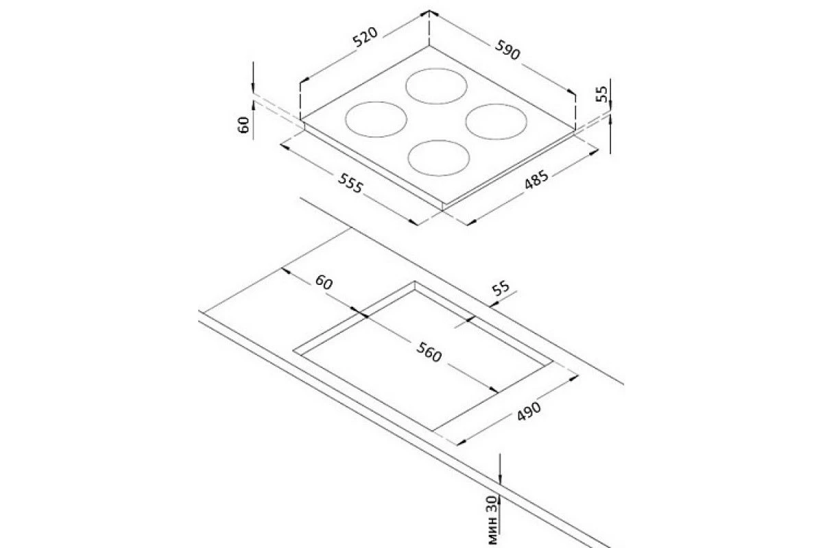 Варочная панель Korting HIB 64750 B Smart